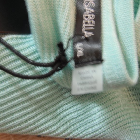 GABBY ISABELLA Women's Top  SIZE- L,XL Surf Blue TOP KNIT 100% Viscose - Picture 14 of 16